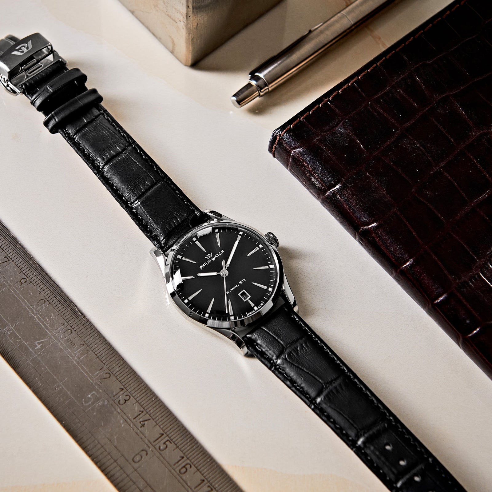 Orologio Philip Watch Sunray R8251180036 uomo quarzo quadrante nero-2b Gioielli