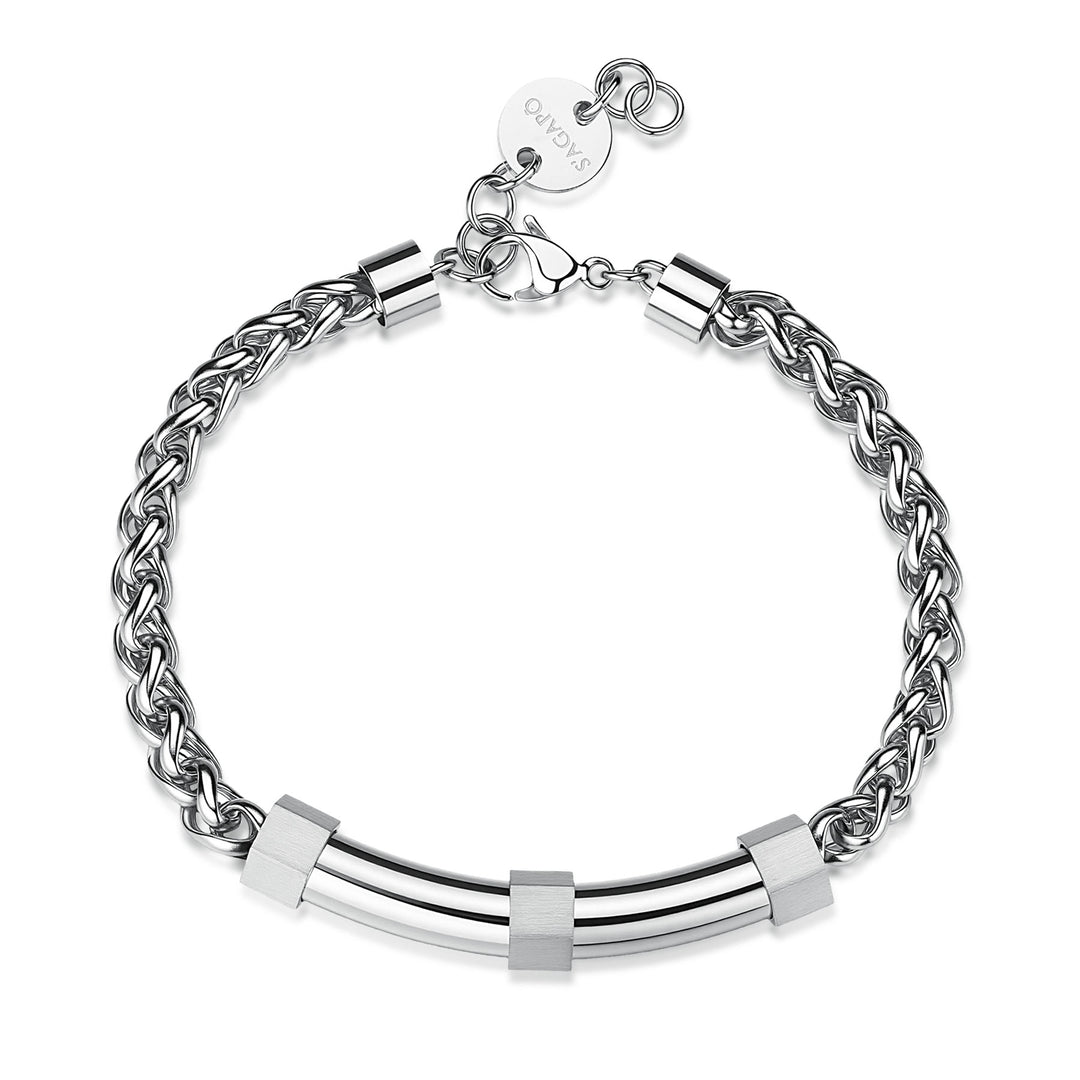 Bracciale S'Agapõ Bound SBD14 uomo in acciaio-2b Gioielli