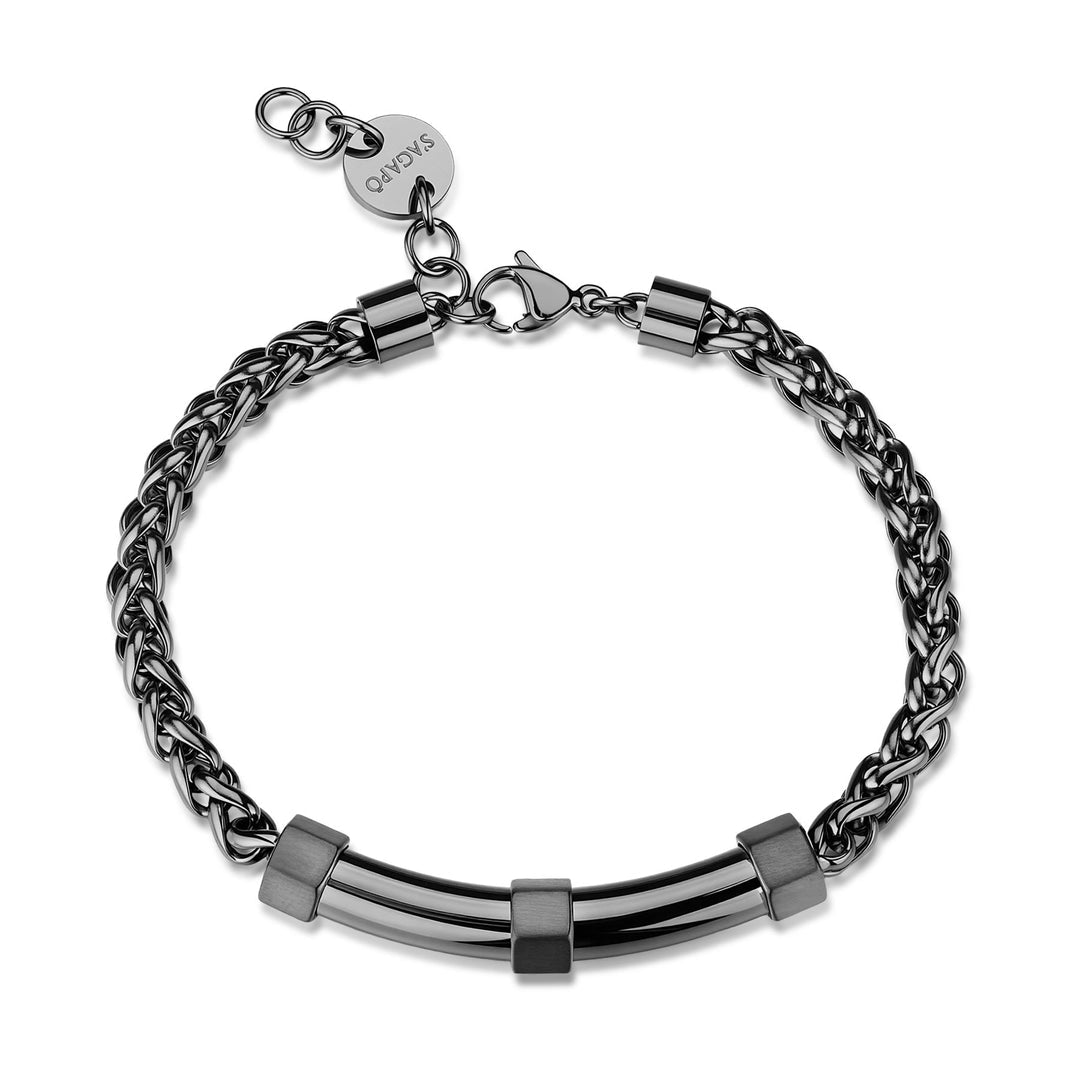 Bracciale S'Agapõ Bound SBD15 uomo nero-2b Gioielli