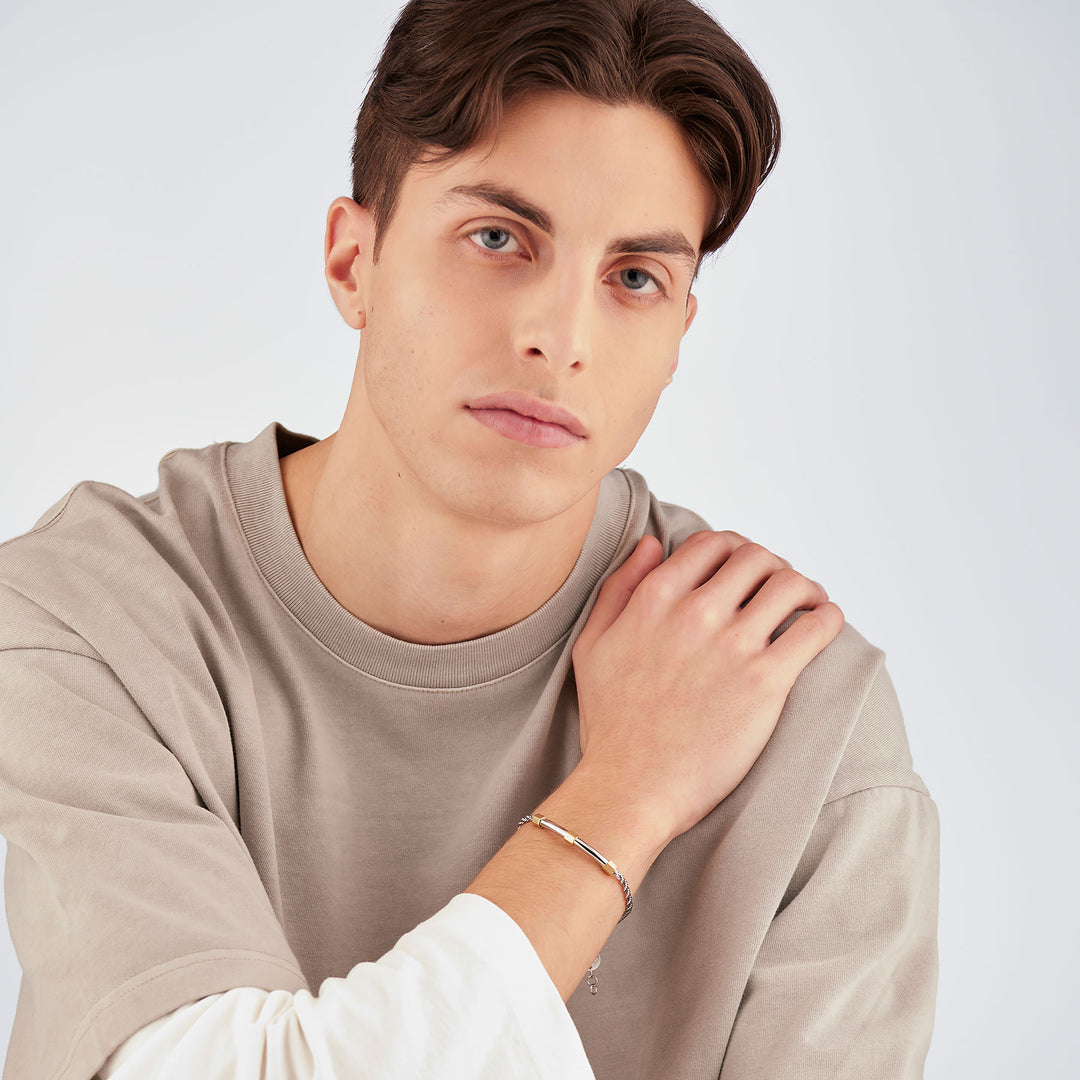 Bracciale S'Agapõ Bound SBD17 uomo oro-2b Gioielli
