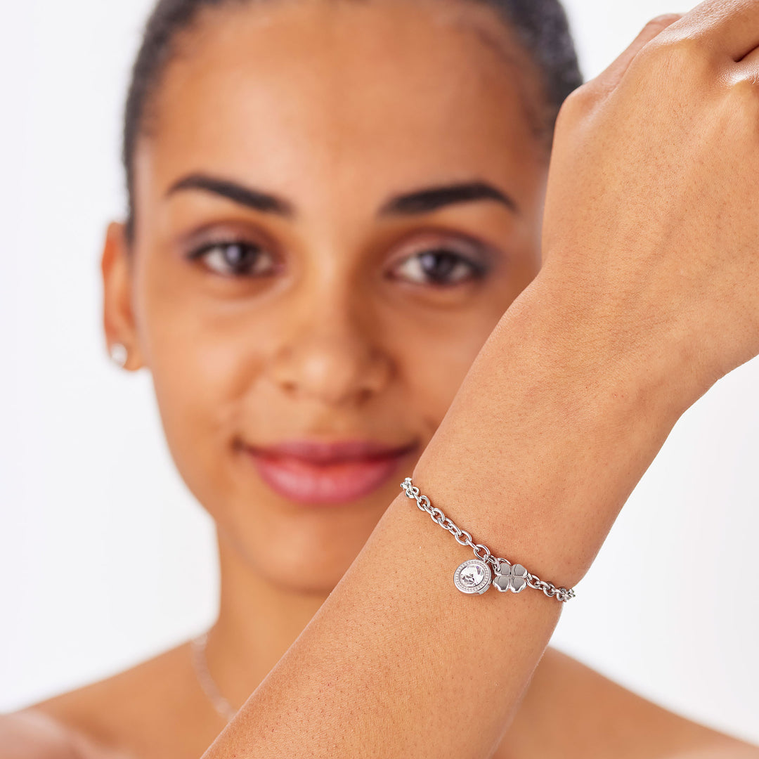 Bracciale S'Agapõ Lucky Light SKT58 quadrifoglio, vista aggiuntiva