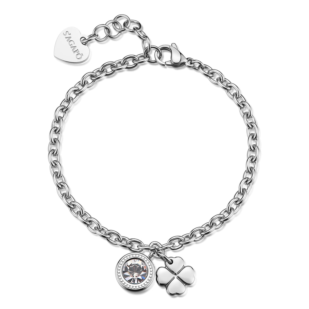 Bracciale S'Agapõ Lucky Light SKT58 quadrifoglio, vista principale