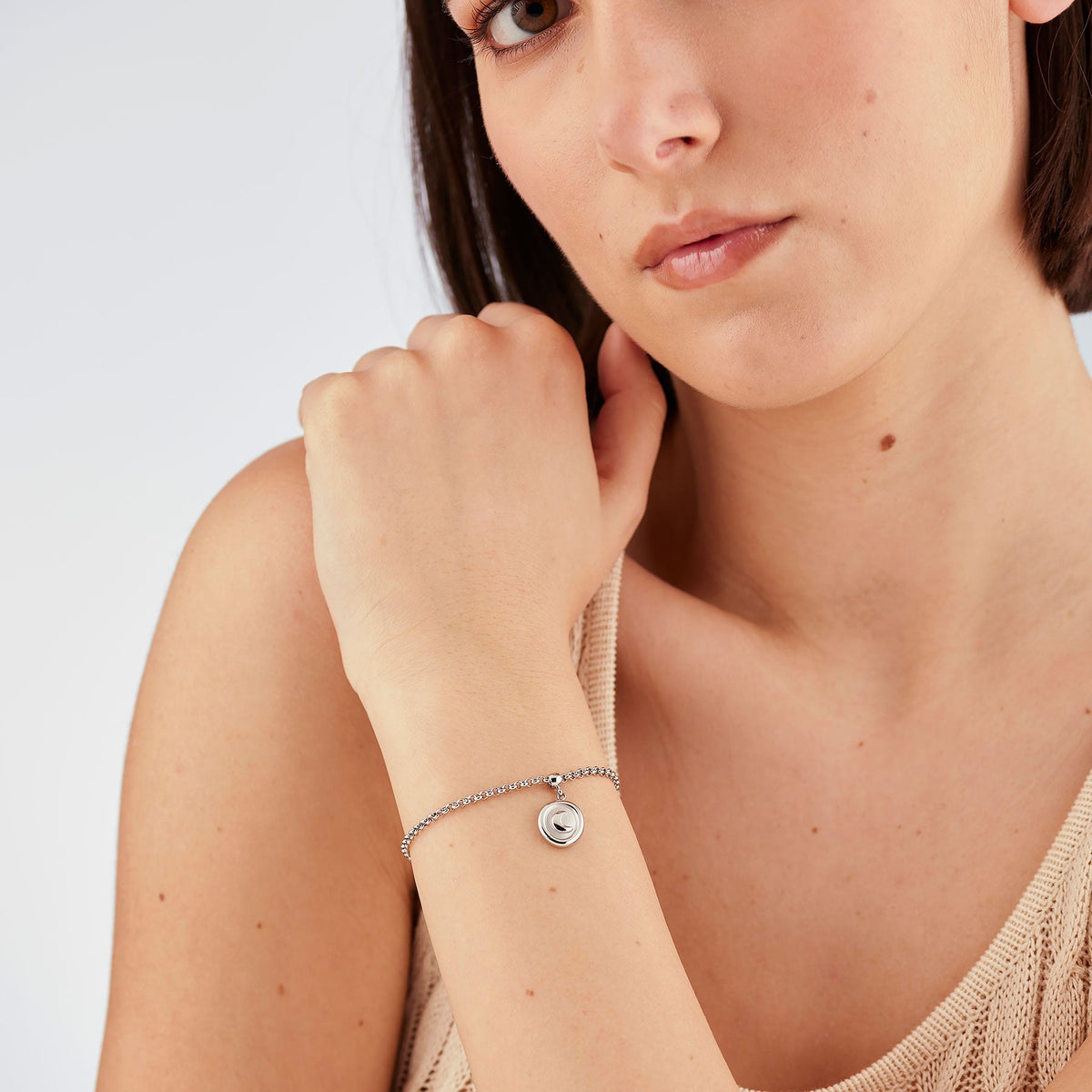 S'Agapõ Feelings SFE46 bracciale con pendente luna, seconda foto ufficiale