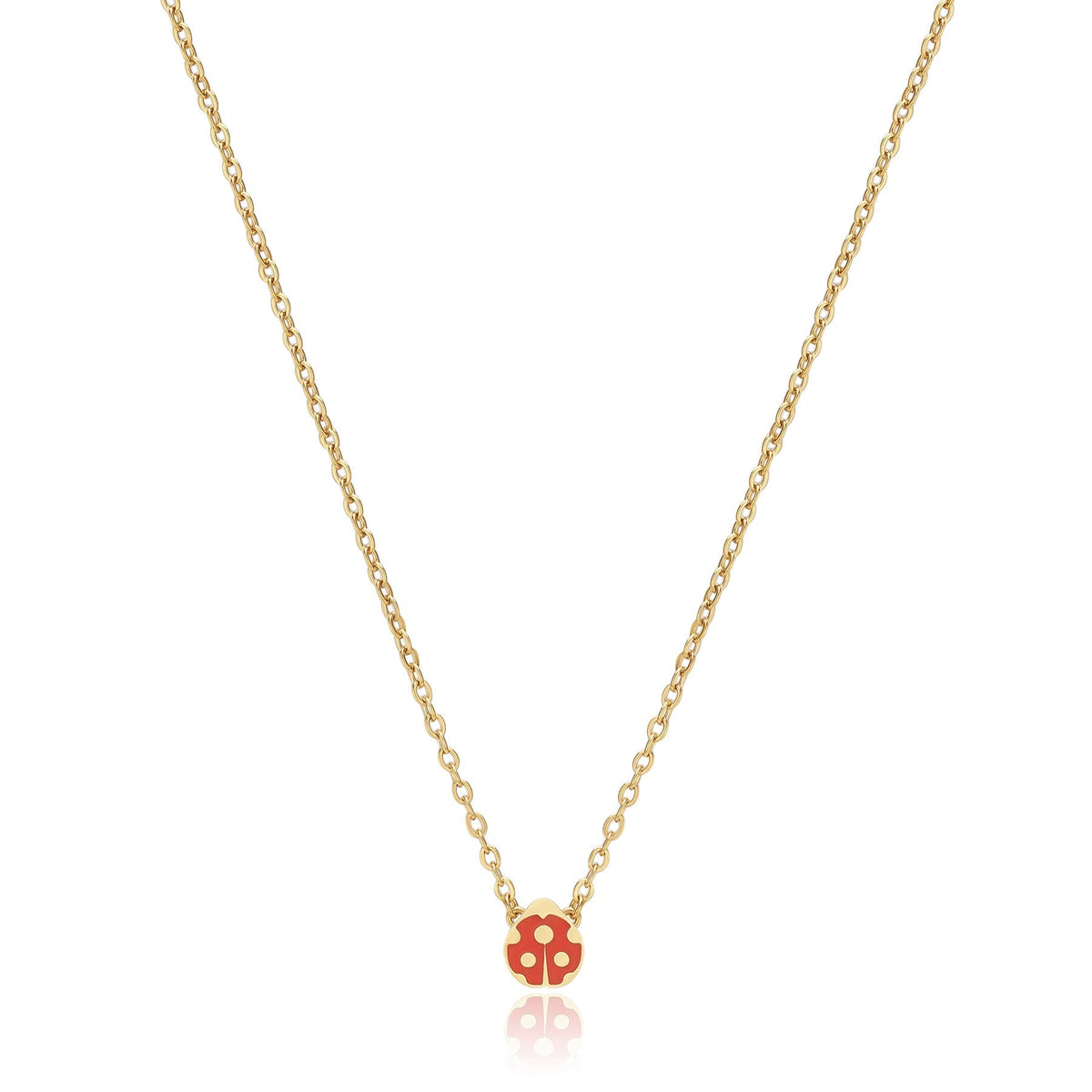Collana S’Agapõ Click SCK259 dorata con coccinella rossa-2b Gioielli