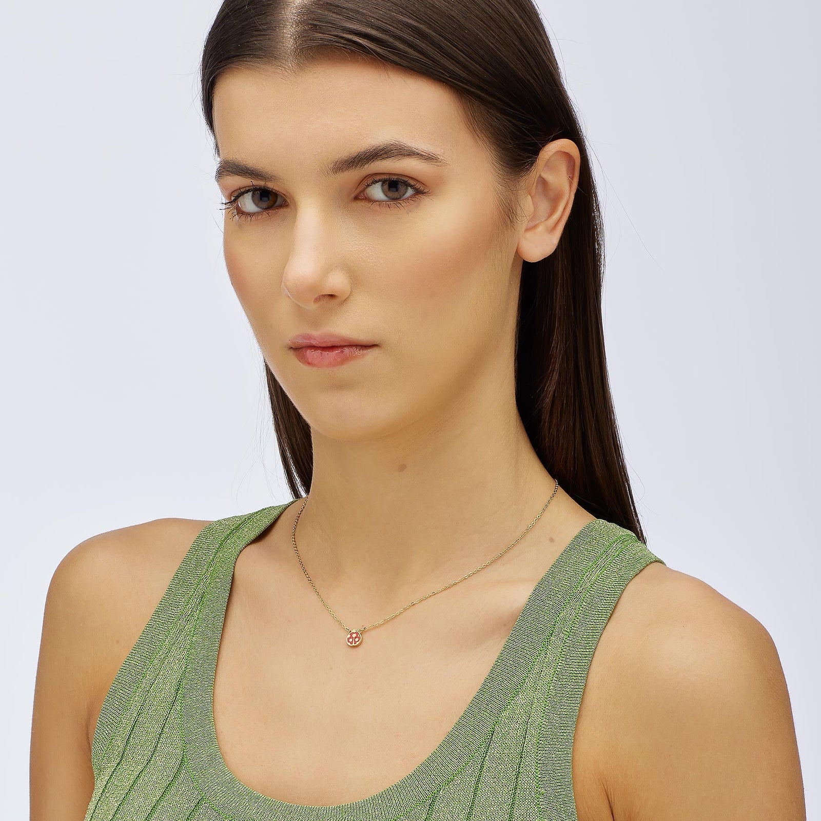 Collana S’Agapõ Click SCK259 dorata con coccinella rossa-2b Gioielli