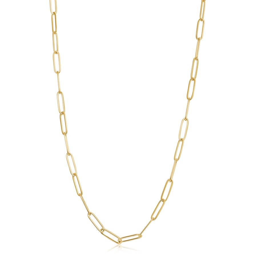 Collana S’Agapõ Chunky SHK02 dorata a maglia forzatina-2b Gioielli