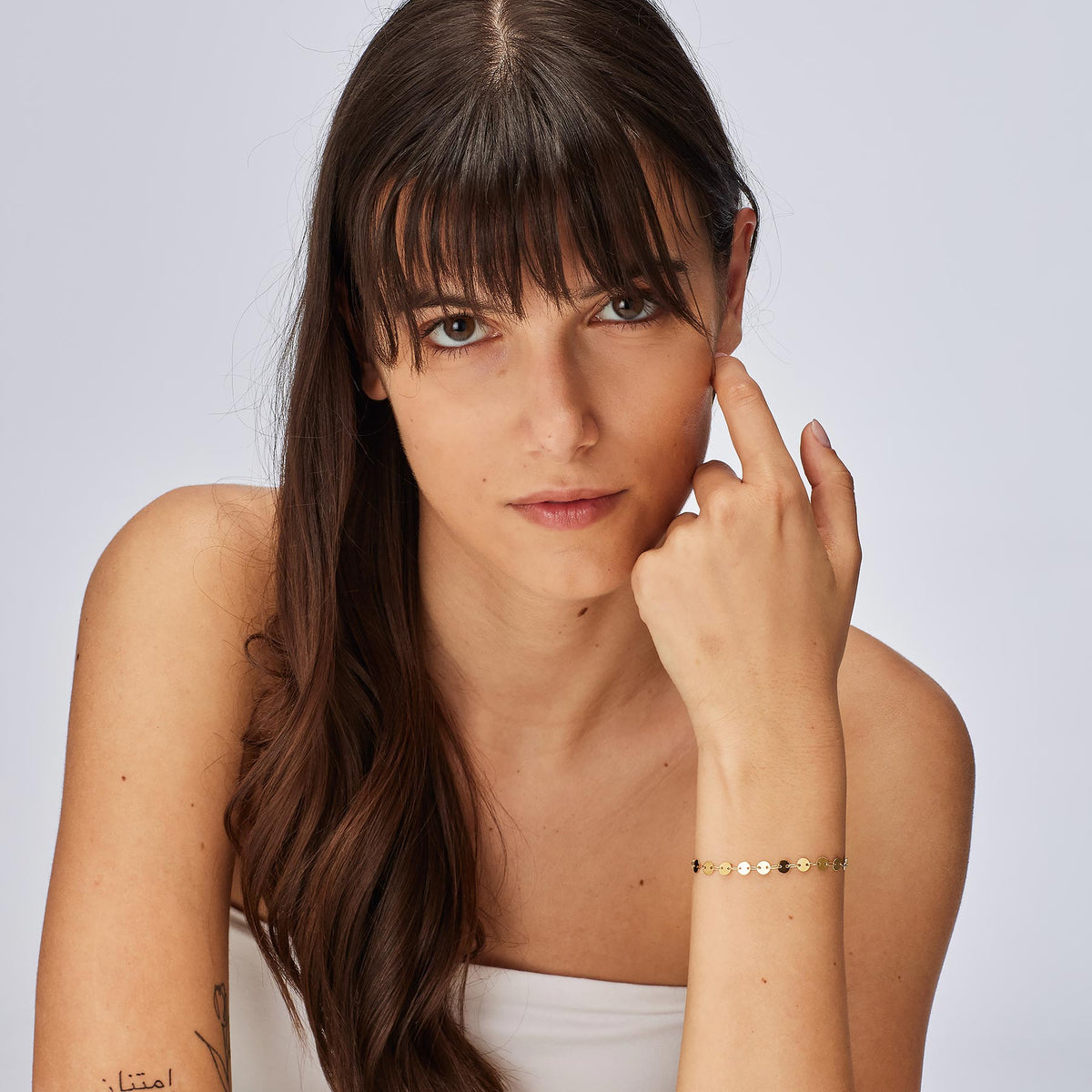 Bracciale S’Agapõ Chunky SHK101 dorato a dischetti – foto 2