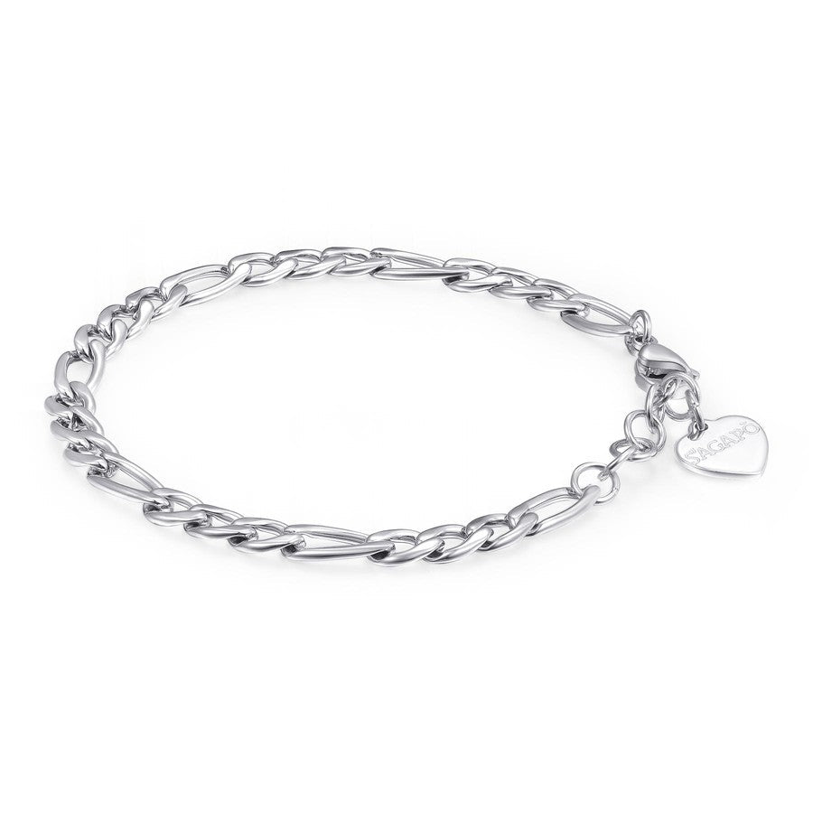 Bracciale S’Agapõ Chunky SHK13 argento a maglia grumetta-2b Gioielli