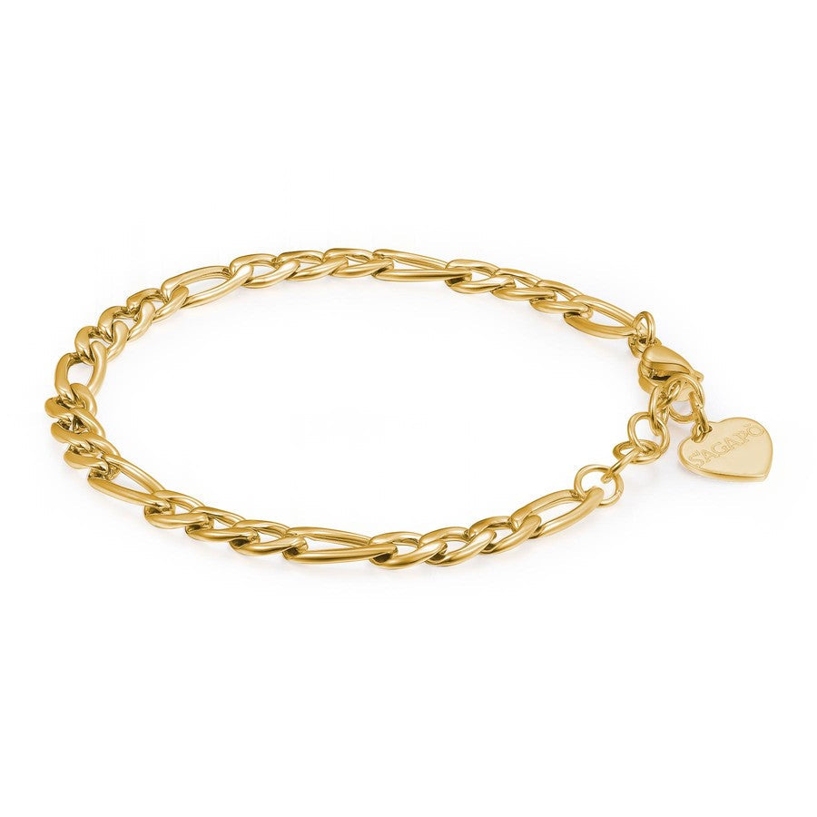 Bracciale S’Agapõ Chunky SHK14 dorato a maglia grumetta-2b Gioielli