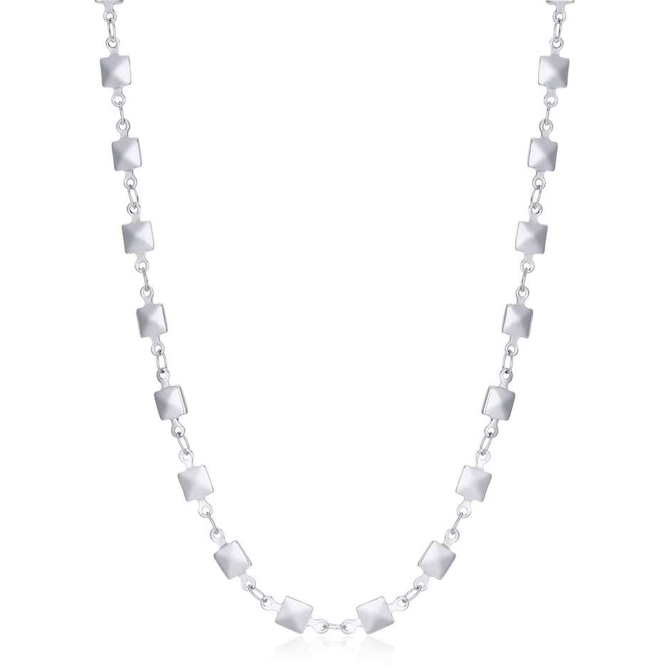 Collana S’Agapõ Chunky SHK27 acciaio geometrica 46 cm-2b Gioielli