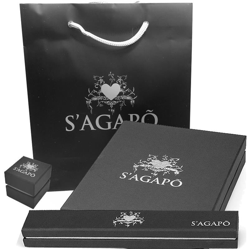 Collana S’Agapõ Chunky SHK27 acciaio geometrica 46 cm-2b Gioielli