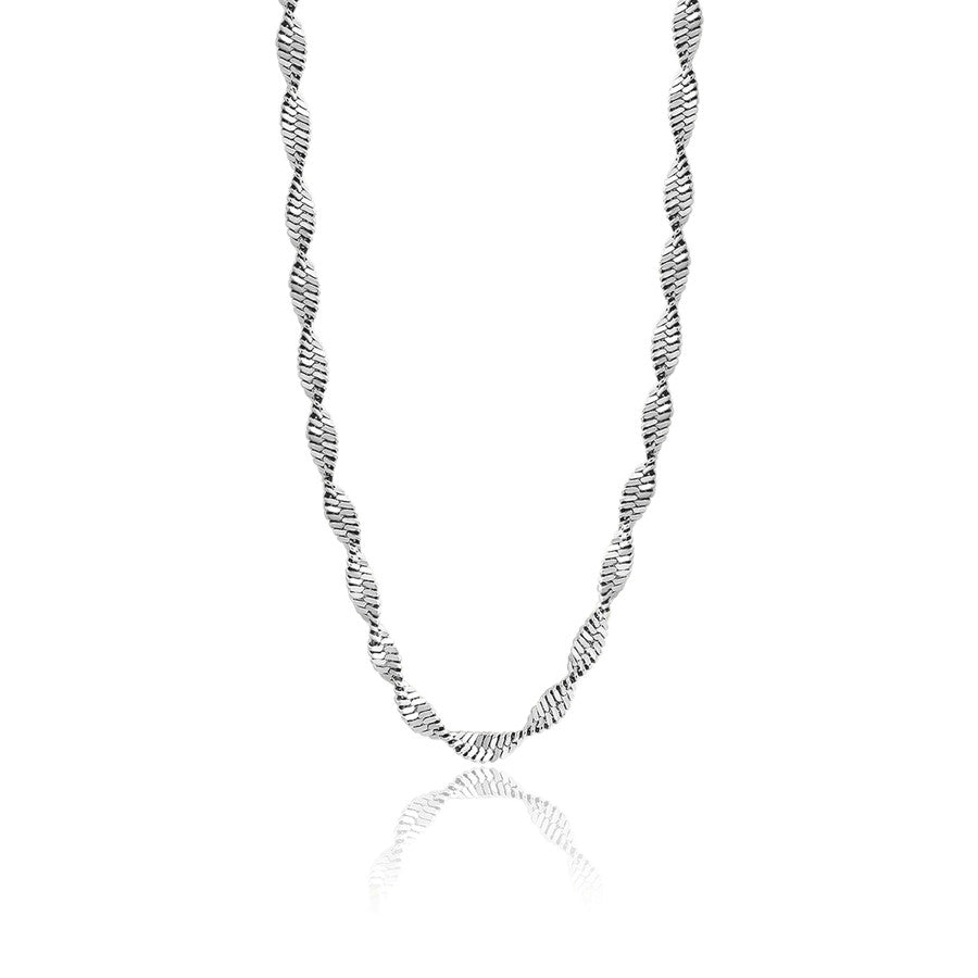 Collana S’Agapõ Chunky SHK45 argento Snake Torchon-2b Gioielli