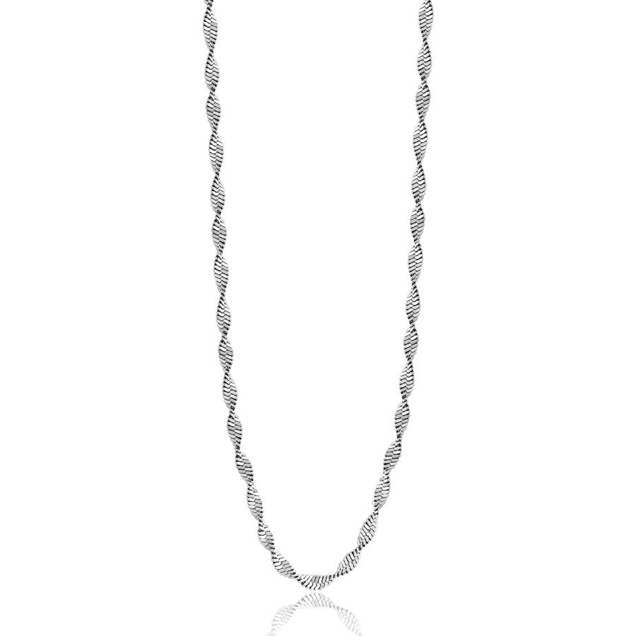Collana lunga S’Agapõ Chunky SHK47 argento Snake Torchon-2b Gioielli