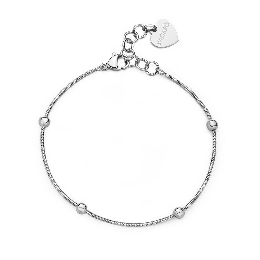 Bracciale S’Agapõ Chunky SHK53 donna acciaio 19 cm-2b Gioielli