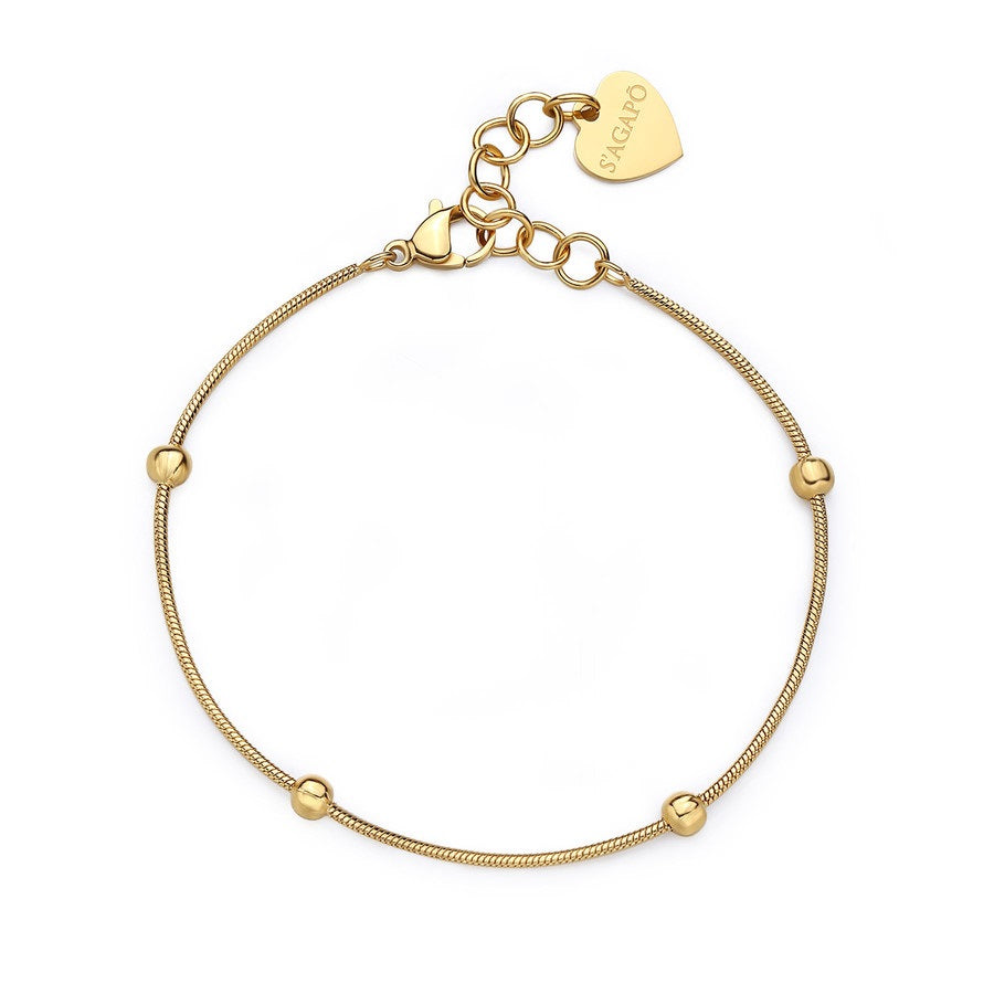 Bracciale S’Agapõ Chunky SHK54 donna dorato 19 cm-2b Gioielli
