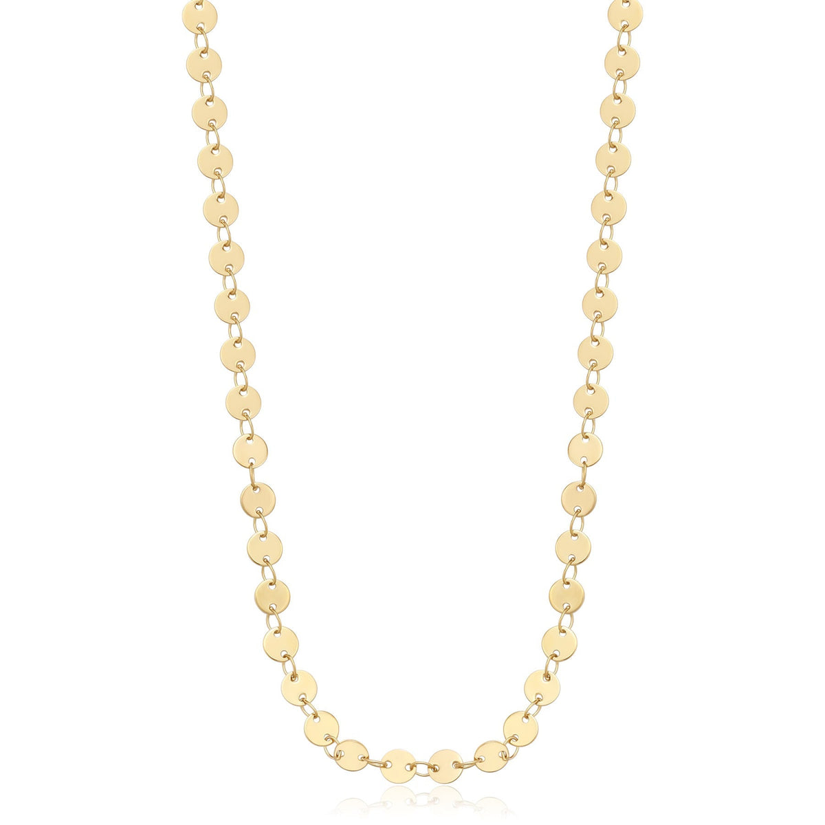 Collana S’Agapõ Chunky SHK84 dorata a dischetti-2b Gioielli