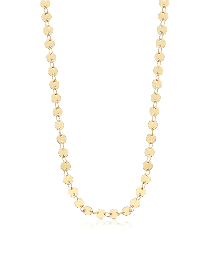 Collana lunga S’Agapõ Chunky SHK90 dorata a dischetti 60 cm-2b Gioielli