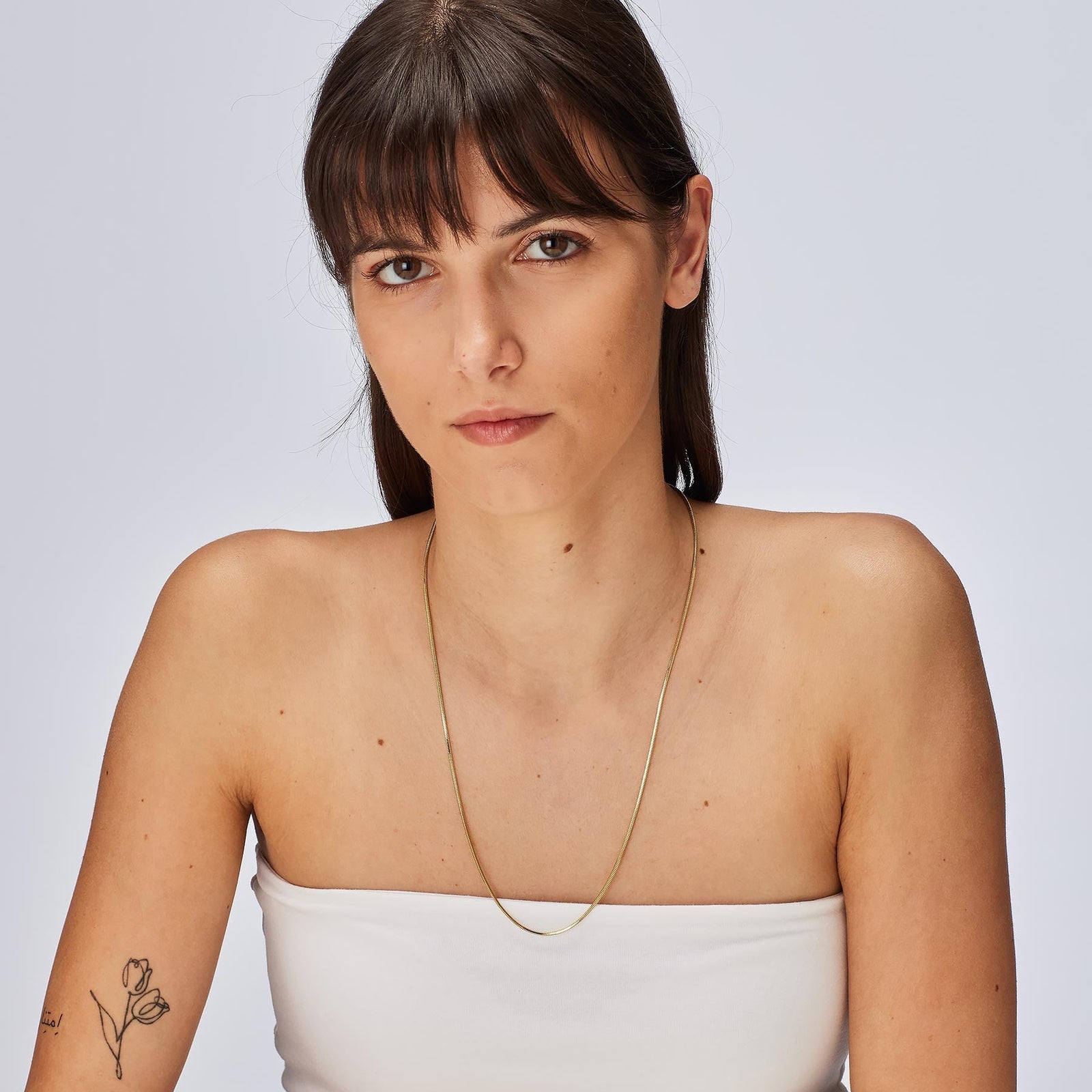 Collana lunga S’Agapõ Chunky SHK91 dorata Snake-2b Gioielli