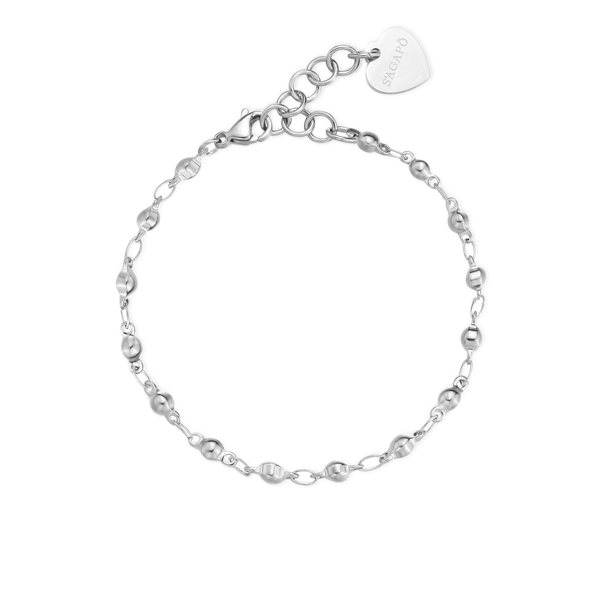 Bracciale S’Agapõ Chunky SHK92 argento a pallini-2b Gioielli