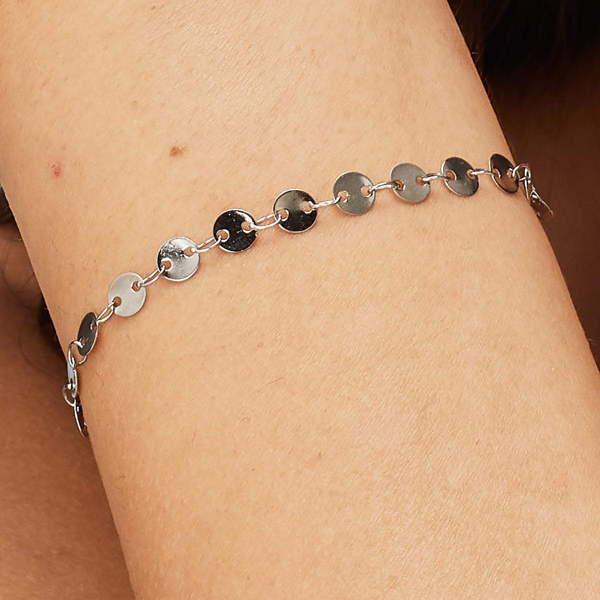 Bracciale S’Agapõ Chunky SHK95 argento a dischetti – foto 3