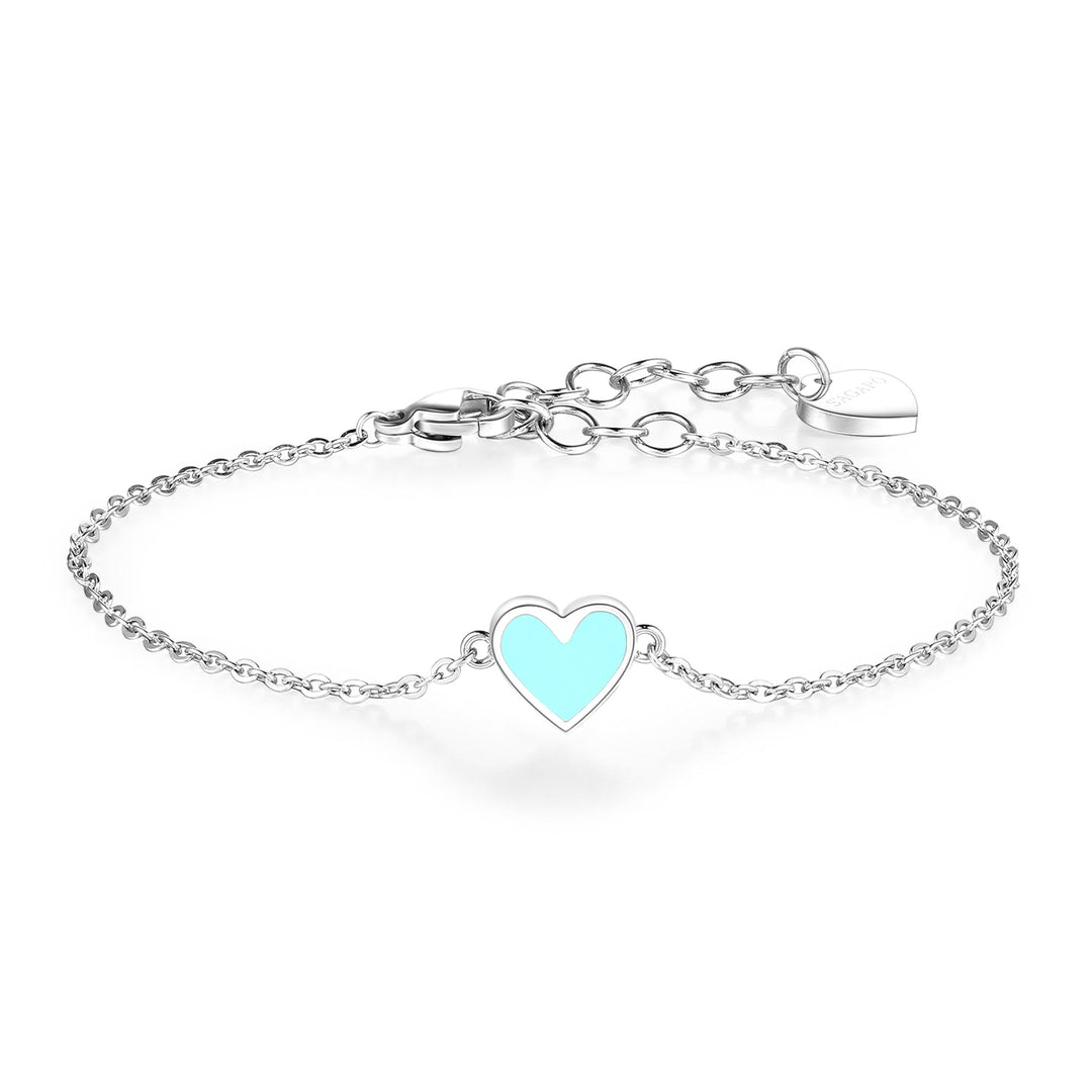 Bracciale S'Agapõ Click SCK12 cuore verde acqua-2b Gioielli