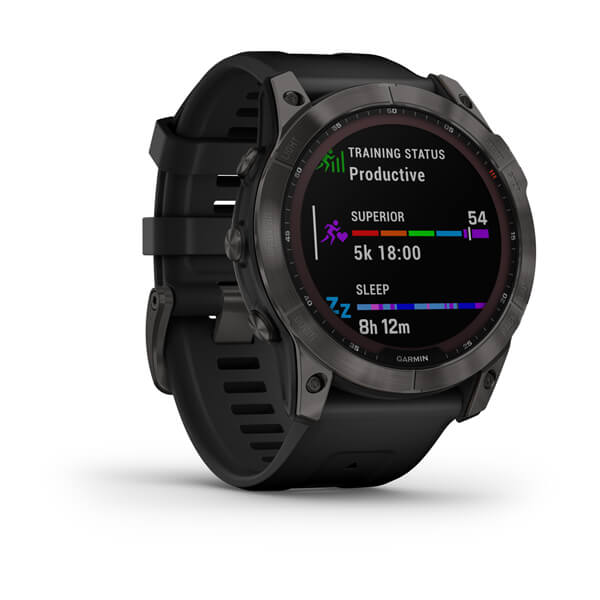 Orologio Garmin Fenix 7X 010-02541-11 Sapphire Solar Titanium Carbon Gray 51 mm smartwatch uomo-2b Gioielli