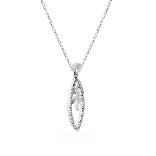 Collana argento foglia donna-2b Gioielli