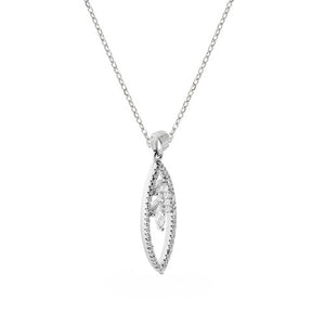 Collana argento foglia donna-2b Gioielli