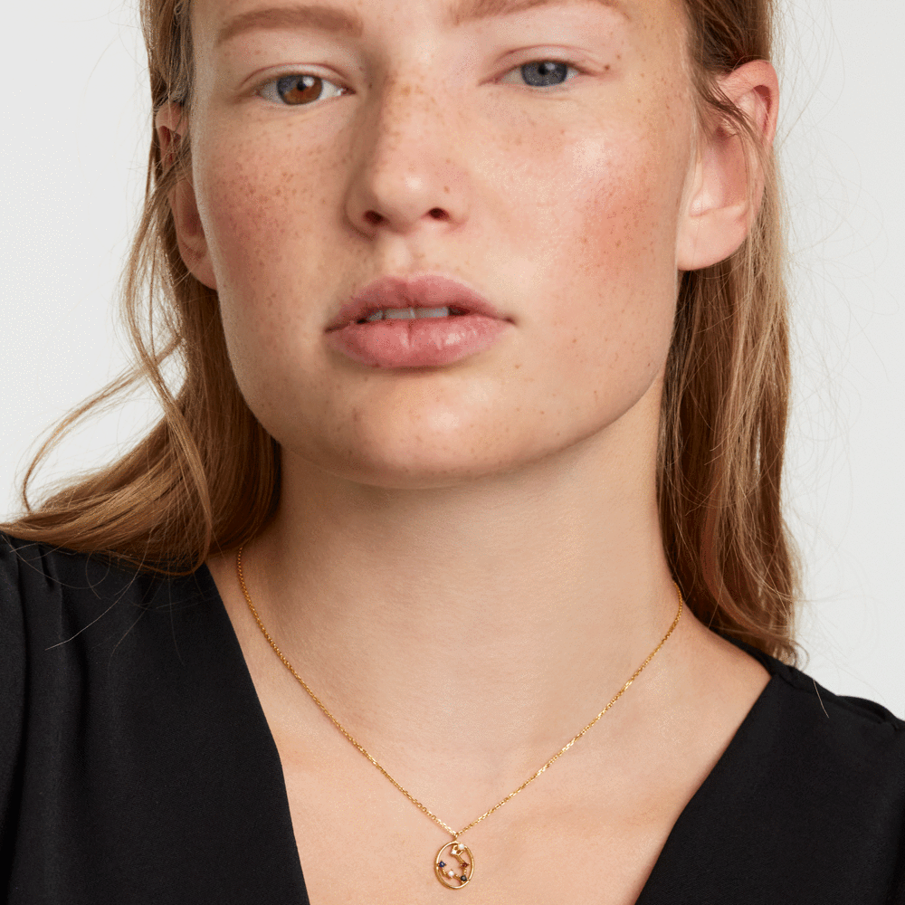 Collana PdPaola CO01-343-U Zodiac Constellation Pesci argento placcato oro 18 K-2b Gioielli