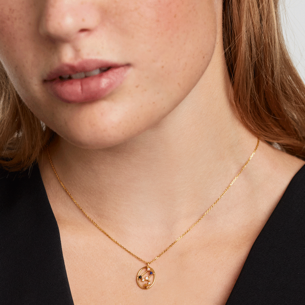 Collana PdPaola CO01-348-U Zodiac Constellation Leone argento placcato oro 18 K-2b Gioielli