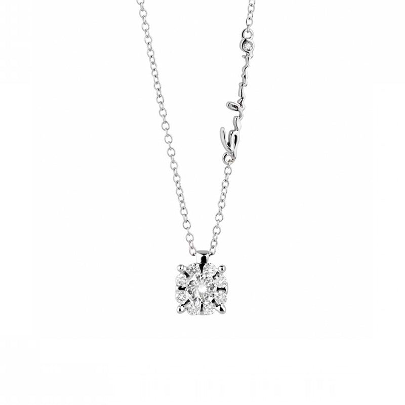 Collana Salvini Daphne oro bianco 18Kt Diamanti 0,18 Ct-2b Gioielli