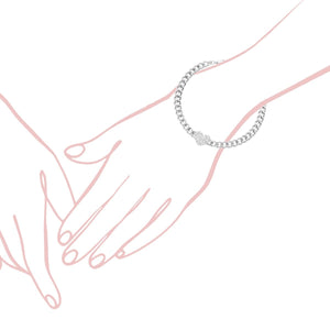 Bracciale argento catena cuore donna-2b Gioielli