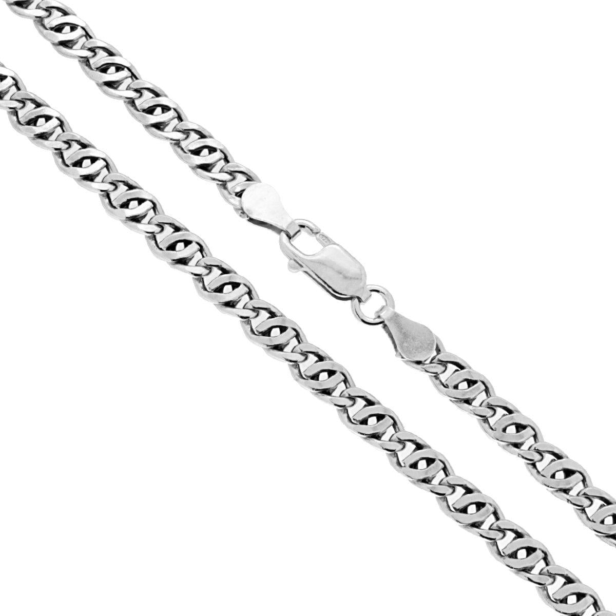 Collana argento catena occhio di tigre uomo-2b Gioielli