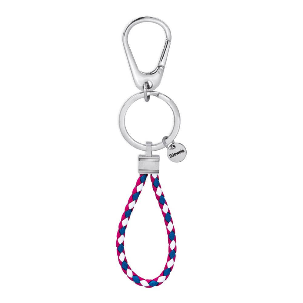 Portachiavi 2Jewels 281048 intracciato 3 colori-2b Gioielli