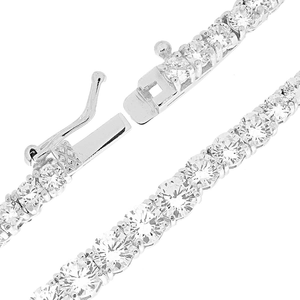Collana tennis argento con zirconi donna-2b Gioielli