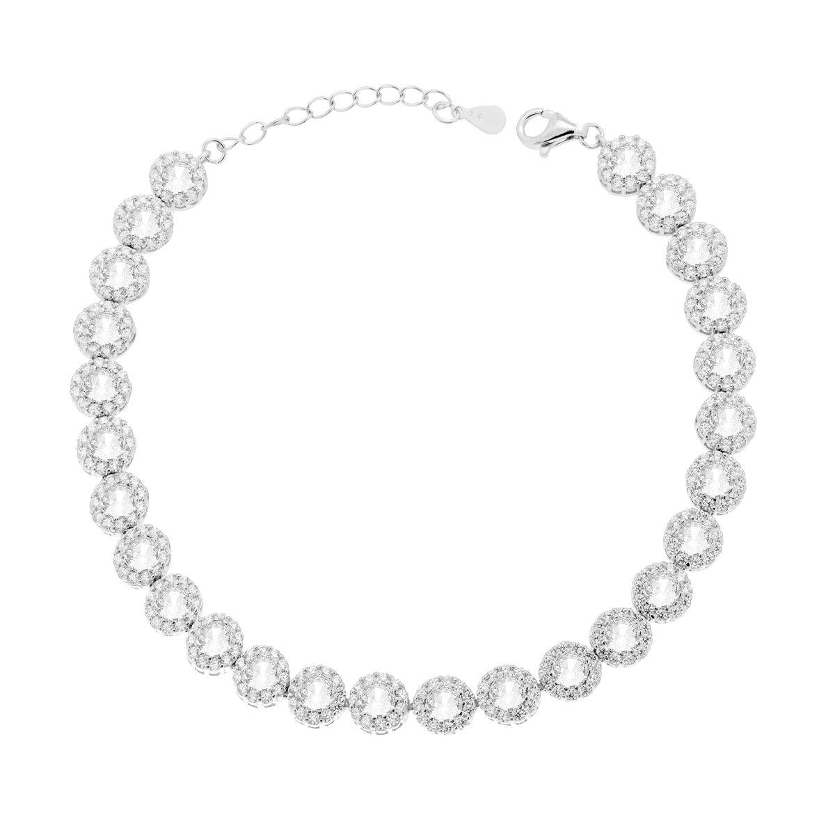 Bracciale tennis argento con zirconi donna-2b Gioielli