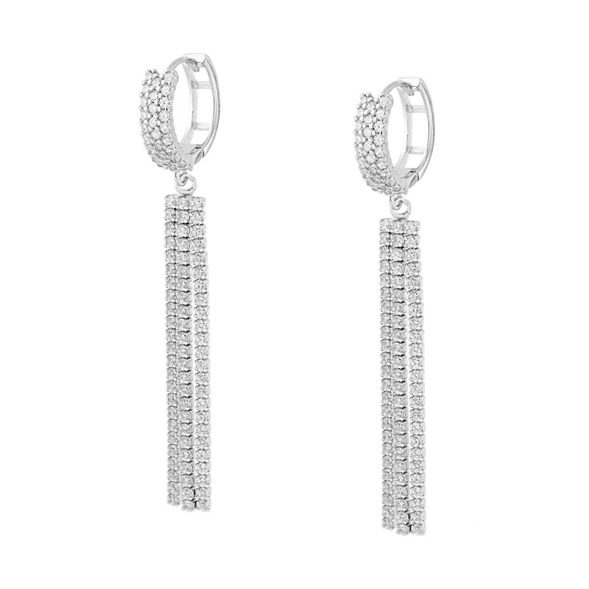 Orecchini argento zirconi donna-2b Gioielli