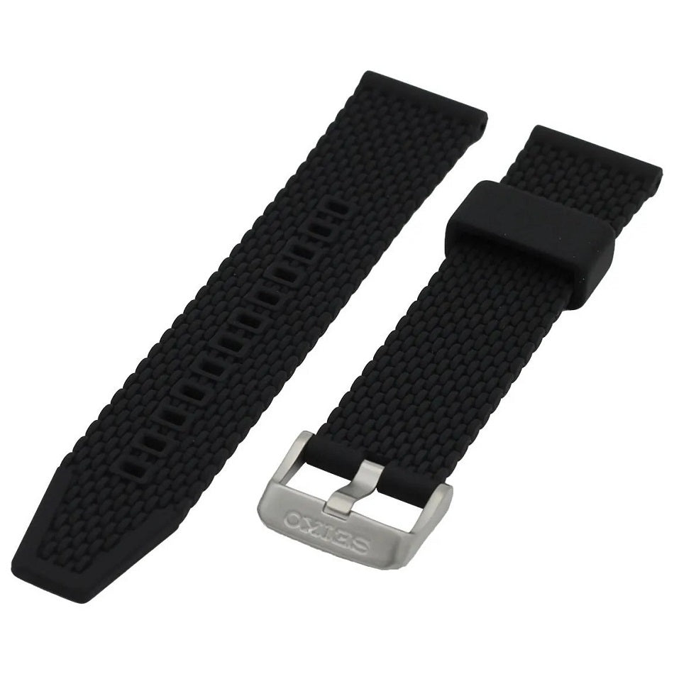 Cinturino Seiko originale R045011J0 in caucciù nero per Seiko 007 - Seiko 009 - Turtle - Samurai - 5 Sports - ansa mm 22-2b Gioielli
