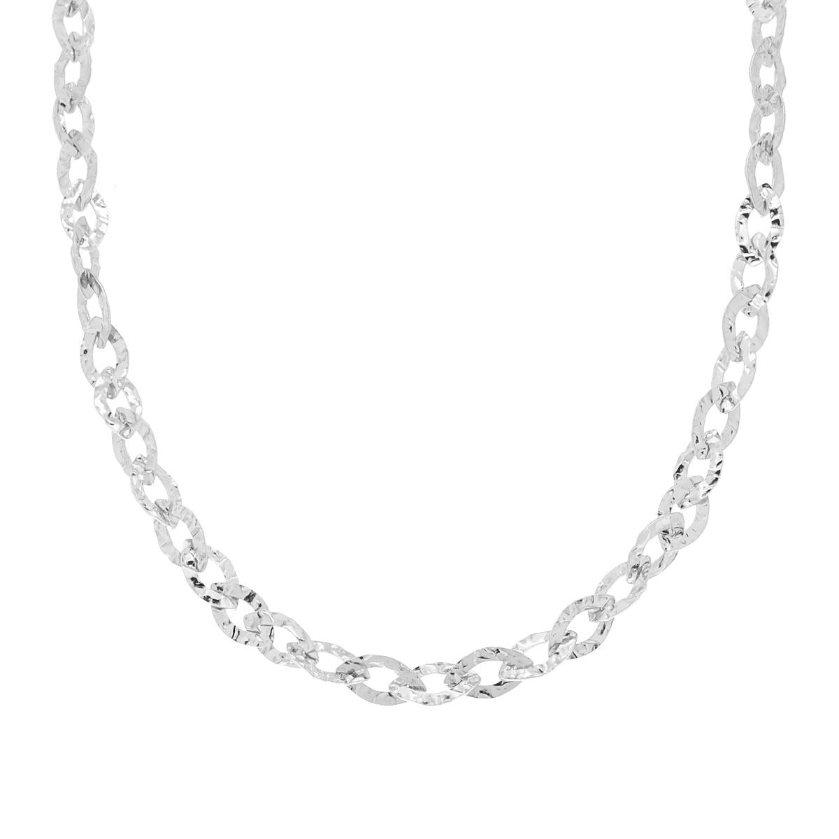 Collana argento catena martellata donna-2b Gioielli