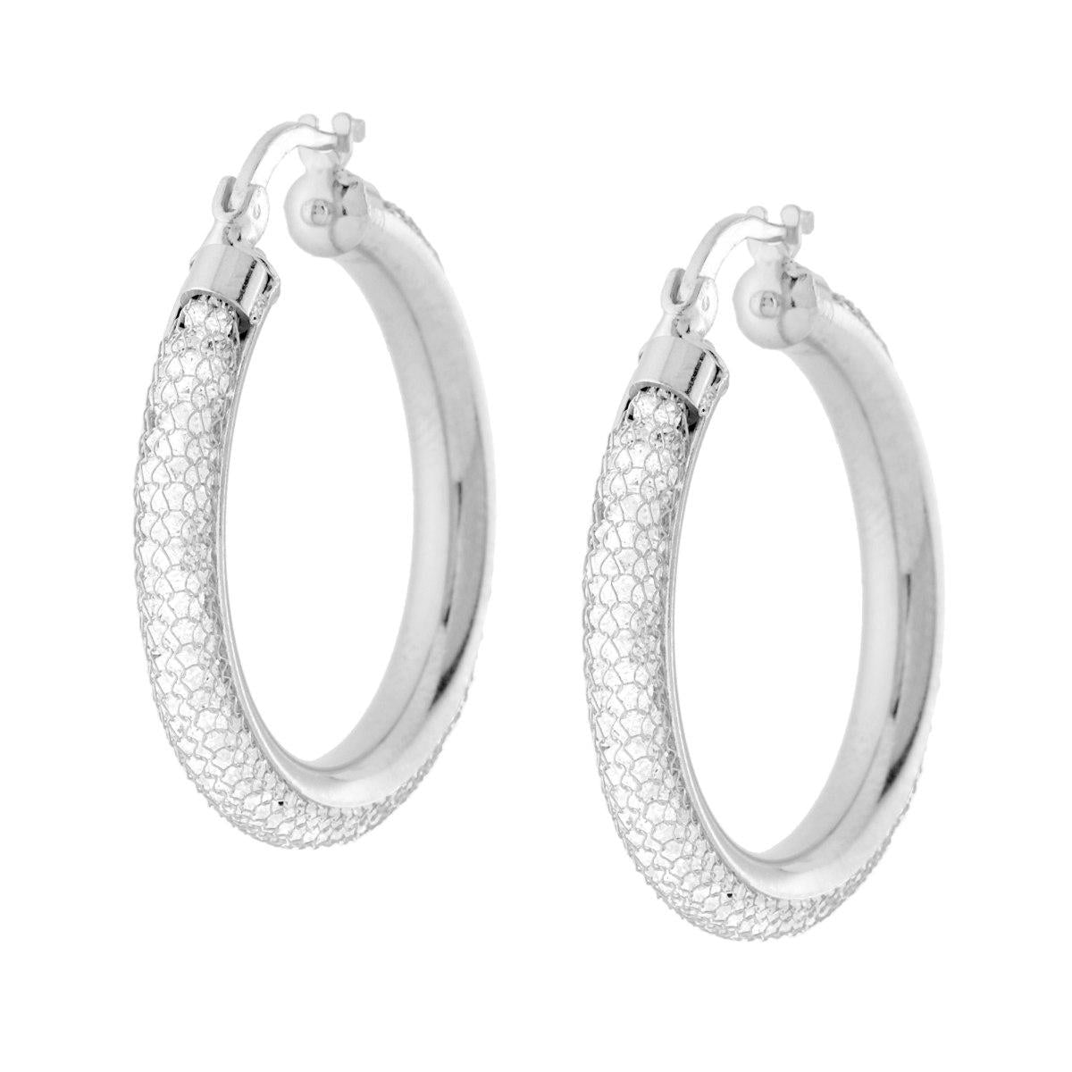 Orecchini argento maglia calza donna-2b Gioielli