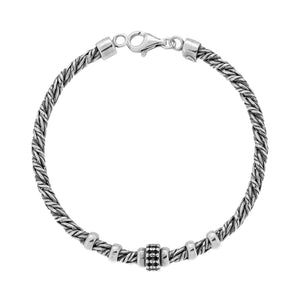 Bracciale argento intrecciato uomo-2b Gioielli