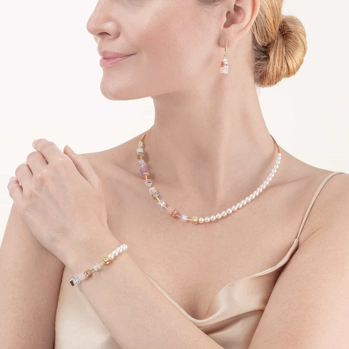 Bracciale Coeur de Lion Geocube 5086301522 Pearls donna-2b Gioielli
