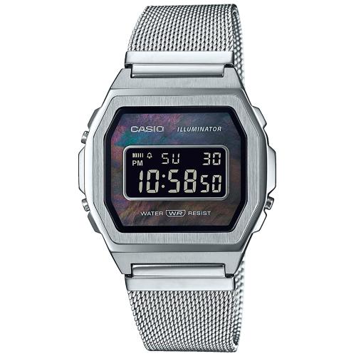 Orologio Casio Vintage A1000M-1BEF Iconic Premium madreperla-2b Gioielli