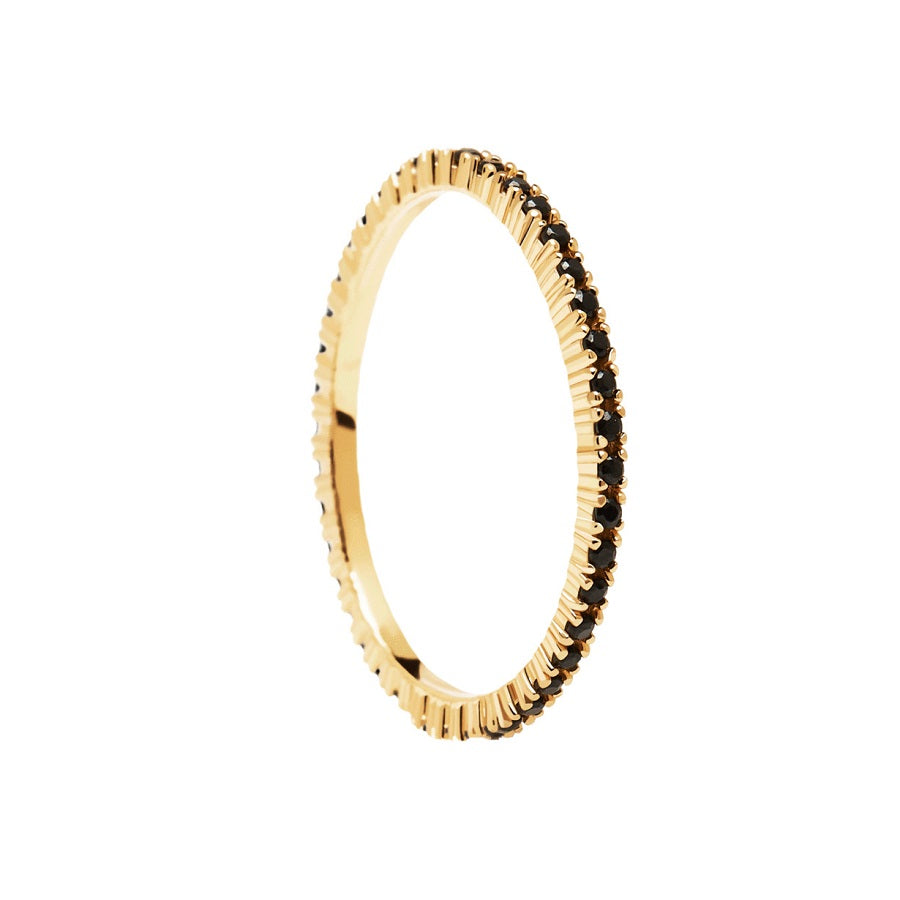 Anello PdPaola AN01-348-12 Black Essential misura 12 argento placcato oro-2b Gioielli