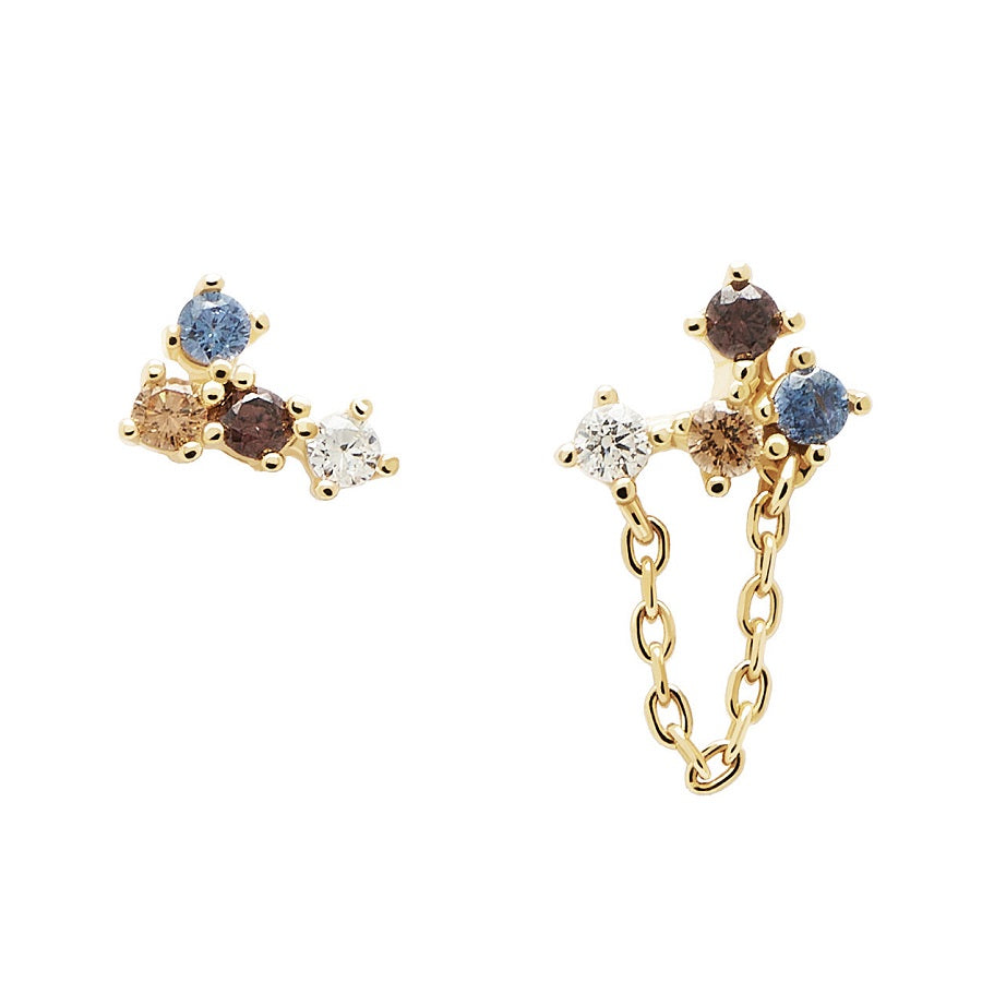 Orecchini PdPaola AR01-295-U Five Fox in argento 925 placcato oro 18 Kt-2b Gioielli