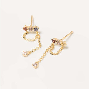 Orecchini PdPaola AR01-297-U Five Mana in argento 925 placcato oro 18 Kt-2b Gioielli