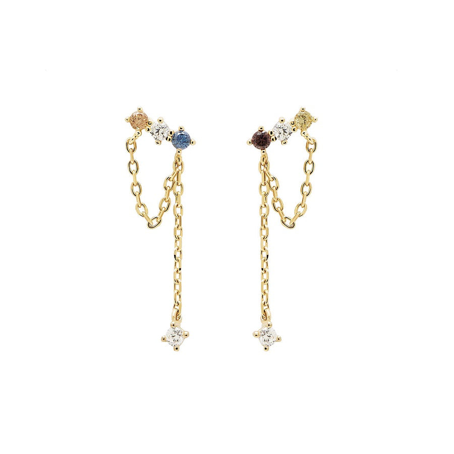 Orecchini PdPaola AR01-297-U Five Mana in argento 925 placcato oro 18 Kt-2b Gioielli