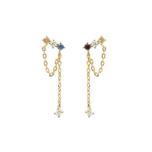Orecchini PdPaola AR01-297-U Five Mana in argento 925 placcato oro 18 Kt-2b Gioielli