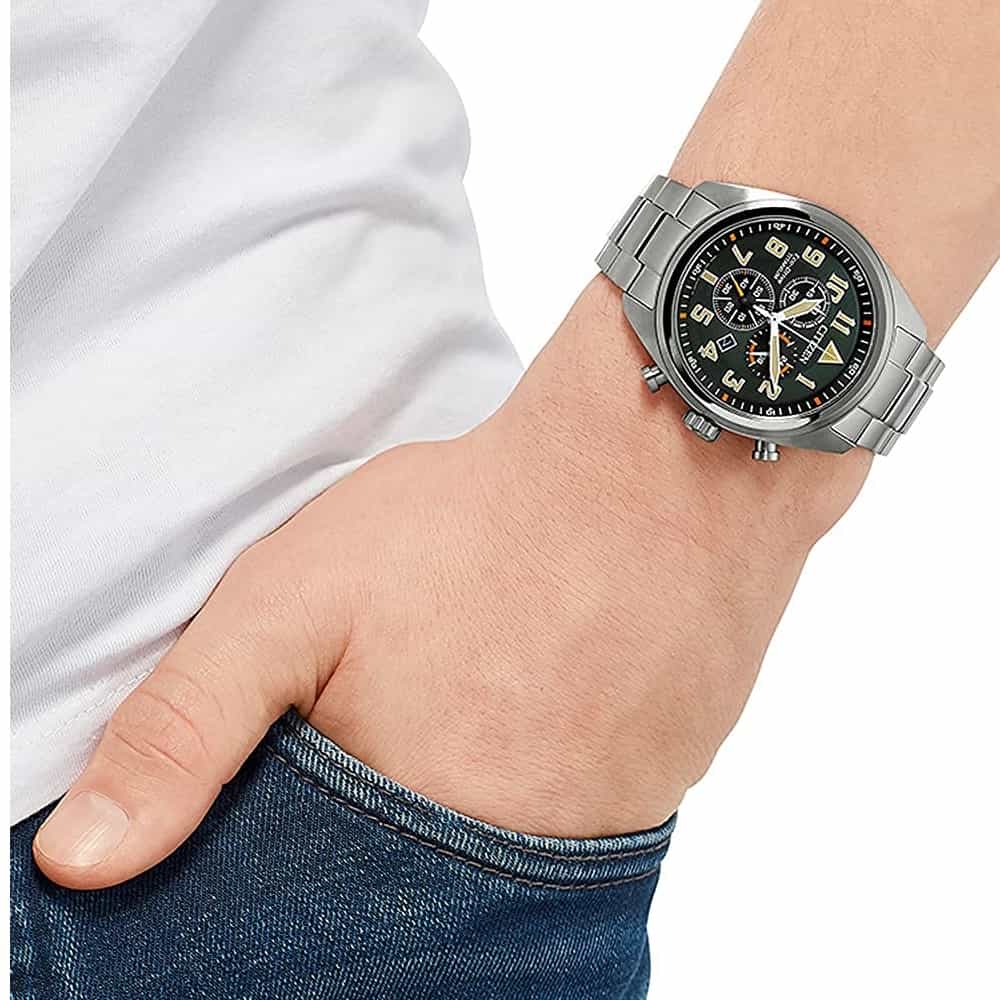 Orologio Citizen Super Titanio AT2480-81X cronografo uomo 43 mm-2b Gioielli