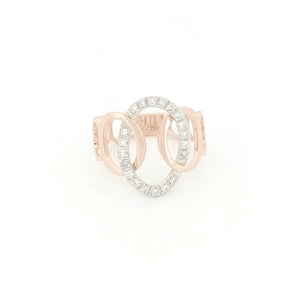 Anello oro Rosa 18kt Diamanti 0,20 Ct-2b Gioielli